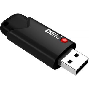 Emtec B120 Click Secure USB Flash Drive 512 GB USB Type-A 3.2 Gen 2 (3.1 Gen 2) Zwart (512 GB, USB 3.2, USB A), USB-stick, Zwart