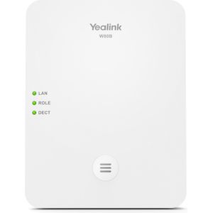 Yealink W80B DECT-basisstation met meerdere cellen, Telefoon, Wit