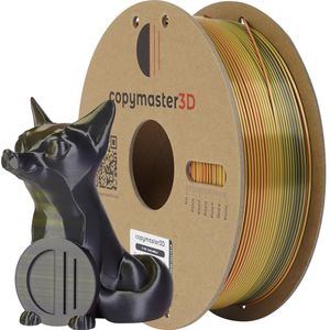 Copymaster3D Tri-Silk 3D Printer Filament, 1.75 mm, red/gold/black (PLA, 1.75 mm, Veelkleurig), 3D print filamenten, Veelkleurig