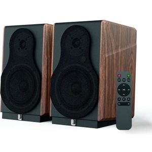 Laudberg M1 bookshelf speakers 2.0 for TV 120W (1 paar, 120 W), HiFi + Home Cinema luidsprekers, Zwart
