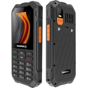 Drukknop telefoon Hammer 6 LTE, grote 2500mAh batterij tot 7 dagen stand-by, zaklamp en SOS-knop, Volte-technologie, verlichte knoppen, IP68 1,5 meter valtest, 2,4 inch scherm, zonder contract