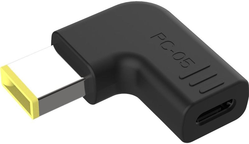 Conceptronic Adapter USB-C -> DC, Lenovo Slim Tip 18-20V sw, Voeding voor notebooks, Zwart