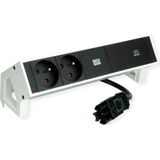 Bachmann - DESK2 - Stekkerdoos - Wit - 2 UTE-stekkers - USB-C 60W