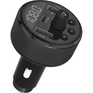 Xlayer Kfz-Ladegerät 30W mit FM-Transmitter schwarz, Auto-adapter, Zwart