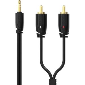 Sinox PRO mini-jack til phono kabel. 2m. Sorteer, TV muurbeugel
