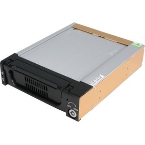 StarTech.com Zwarte Aluminum 5,25 inch Robuuste SATA Harde Schijf Mobile Rack Lade