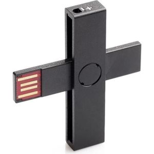 Pluss - ID-Smartcardlezer - Geheugenkaartlezer - Zwart - USB 2.0