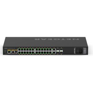 Netgear PoE+ Switch AV Line M4250-26G4F-PoE+ 28 Port (26 ports), Netwerkschakelaar, Zwart