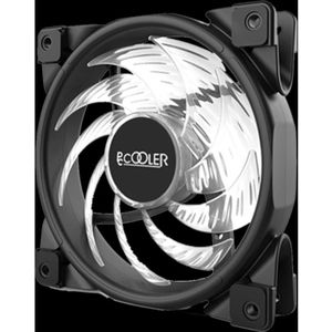 Pccooler Halo RGB 1 (120 mm, 1 x), PC ventilator, Zwart