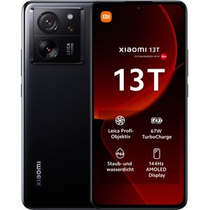 Xiaomi 13T (256 GB, Black, 6.67", Dubbele SIM, 5G), Smartphone, Zwart