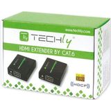 Techly - HDMI Extender - Zwart - Cat.6