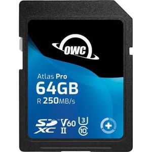 OWC Atlas Pro SDXC V60 UHS-II Geheugenkaart 64GB, Geheugenkaart