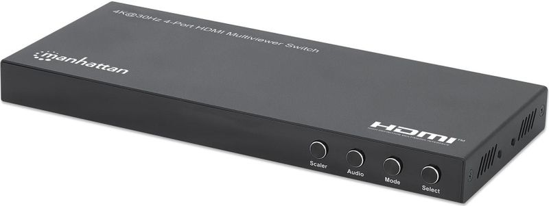 Manhattan - 4K@30Hz - 4-poorts HDMI Multiviewer Switch - Schakeldoos - 4 Ingang 1 Uitgang