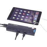 Renkforce USB 3.2 Gen 1 Hub - 7 + 2 Poorten - Snellaadpoort - Zwart