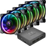 Thermaltake - Riing Plus 12 RGB - PC Ventilator - Zwart - 120 mm - 5 Stuks