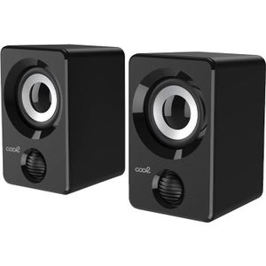 Cool Accesorios ALTAVOCES 2.0 PC USB COOL OFFICE 6W 6W/USB/JACK 3,5MM/100X65X60MM CL8434847070926, PC-luidspreker, Zwart
