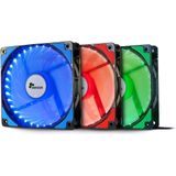 Intertech L12025 - Ventilator - Zwart - Blauw - 120 mm - PC