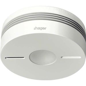 Hager, Gevarenindicator, TG550A 10 jaar draadloze rookmelder wit Rookmelder met klein formaat volgens DIN EN 14604 mi