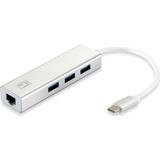 Philips Niveau Eén USB-0504 (USB-C, 3 Havens), Docking station + USB-hub