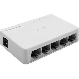 Qoltec - Netwerkschakelaar - 5xRJ45 Poort - 1000Mbps - LAN