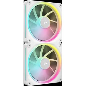 CORSAIR iCUE LINK LX140 RGB Ventilatoren Dubbel Pakket - Wit - Inclusief iCUE LINK System Hub