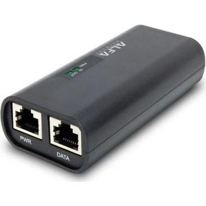 Alfa Network DDC-4824POE - 48V DC naar 24V PoE-adapter, redundante dubbele ingang, Netwerk accessoires