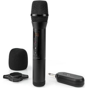 Nedis Draadloze Microfoon Set 20 Kanalen 1 Microfoon Cardioïde 70 Hz - 13 kHz 1000 - M (Karaoke), Microfoon