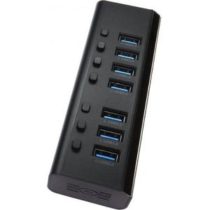 Cables Direct CDL 7-poorts USB 3.0 hub + ABS behuizing (USB-A, 7 ports), Docking station + USB-hub