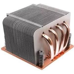 Dynatron Q2 Intel CPU-koeler 2U LGA1700 koperen voet met aluminium gestapelde vinnen plus 4 heatpipes Pass, Processorkoeler, Koper