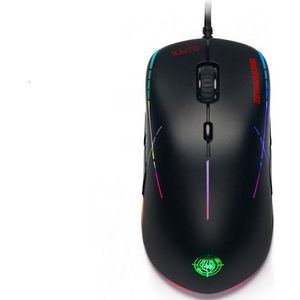 Zeroground MS-3800G KAITO v2.0 RGB Gaming Muis Zwart, Muis, Zwart