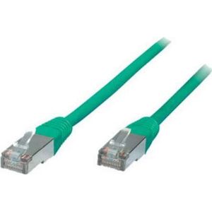 Shiverpeaks BASIC-S patchkabel, Cat. 5e, F/UTP, 15,00 m groene RJ45-stekker (F/UTP, CAT5e, 15 m), Netwerkkabel