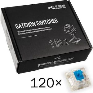 Glorious Gaming - Gateron Mechanische Toetsenbordschakelaars - Blauw - Pakket van 120
