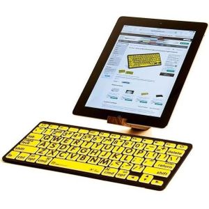 Logickeyboard LKB-LPBY-BTON-DE Toetsenbord Bluetooth QWERTZ Duits Zwart (DE, Draadloze), Toetsenbord, Zwart
