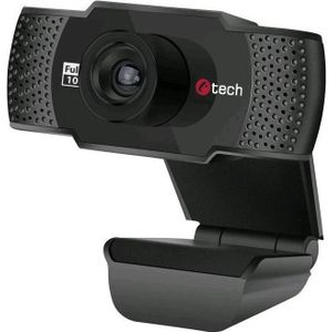 C-Tech Webcam CAM-11FHD, 1080P, microfoon, zwart, Webcam