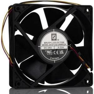 RS PRO DC ventilator, alarm, 120x32mm 181,9cu.m/h 24V (120 mm), PC ventilator