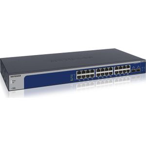 NETGEAR XS724EM - 24-poorts LAN-switch - Grijs - Smart Managed Pro - 10G/multi-gigabit