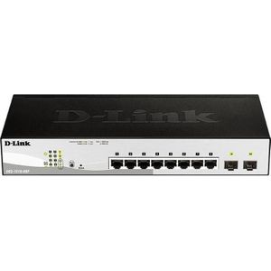 D-Link DGS-1210-08P Managed L2 Gigabit Ethernet (10/100/1000) Power over Ethernet (PoE) Zwart