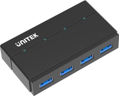 Unitek - Y-HB03001 - USB 3.2 Gen 1 Hub - Zwart - 4 Poorten - USB-C