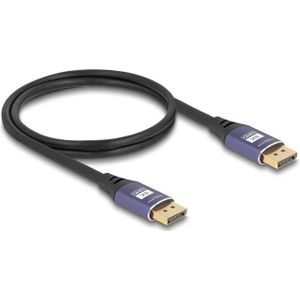 Delock DisplayPort-kabel 8K 60 Hz 2 m lila metaal (2 m, DisplayPort), Videokabel