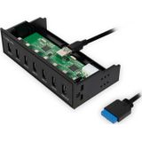 LogiLink UA0342 - Docking Station - Zwart - USB-A - 7 Havens