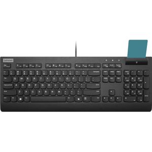 Lenovo Smartcard Wired keyboard II-German (DE, Bedraad), Toetsenbord, Zwart
