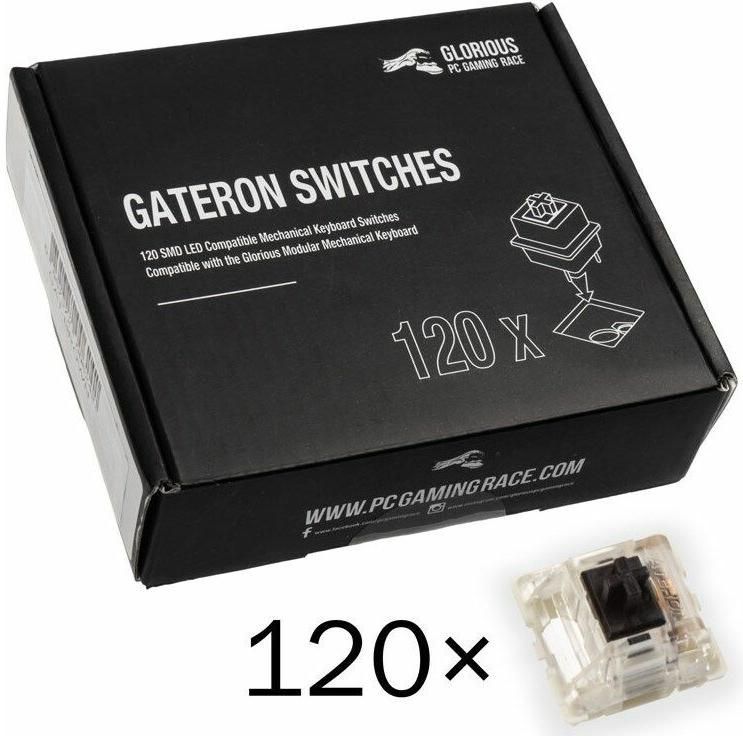 Glorious Gaming - Gateron Zwart - Mechanische Toetsenbordschakelaars - Pakket van 120 Stuks
