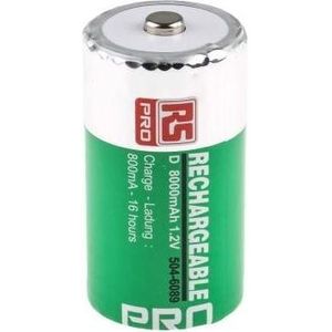 Rs Pro Batterij NiMH D 1,2V 8000mAh (D, 8000 mAh), Batterijen