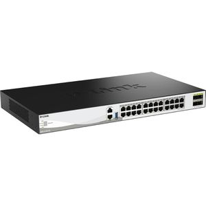 D-Link 28-PORT 10G L3 STACK SWITCH (28 ports), Netwerkschakelaar, Zwart