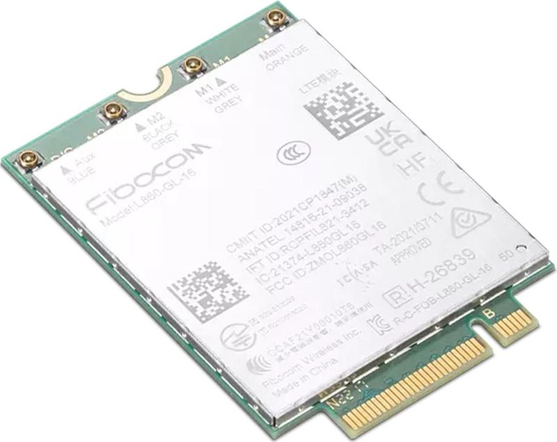 Lenovo - ThinkPad Fibocom L860 - 4G LTE WWAN Module - Voor ThinkPad X1 Nano Gen2 & X1 Yoga Gen7 - M.2 Een sleutel