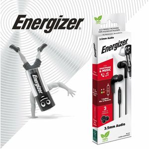 Energizer - In-Ear Hoofdtelefoon - Zwart - Lichtgewicht - Comfortabel