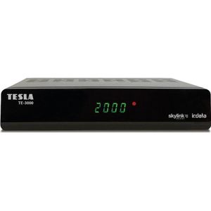 Tesla TE-3000 (DVB-S, DVB-S2), TV-ontvanger, Zwart