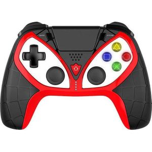 iPega Spiderman PG-P4012A Draadloze Gaming Controller touchpad PS4 (zwart) (PS4, PS3, PS5), Controller, Zwart, Rood
