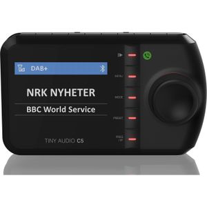 Tiny Audio C5 - DAB+ Radio - Zwart - Bluetooth