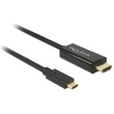 Delock Thunderbolt 3 USB Type C - HDMI (Type A) (3 m, HDMI, USB Type C), Videokabel